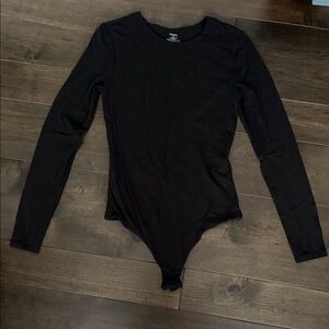 nuuds Classic cotton Black Long Sleeve Bodysuit